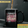 Fight Like A Girl Breast Cancer Awareness Personalized Mug