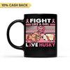 Fight Like A Girl Breast Cancer Awareness Personalized Mug