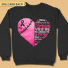 You're Allowed To Cry But Do Not Give Up Breast Cancer Awareness Personalized Shirt