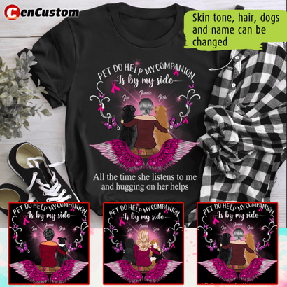 My Companion Is By My Side Breast Cancer Awareness Personalized Shirt