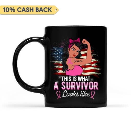 This Is What A Survivor Looks Like Breast Cancer Awareness Personalized Mug