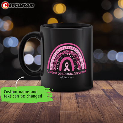 My Last Chemo Is Today Breast Cancer Awareness Personalized Mug