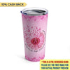 Ready For the Fight Determined To Win Breast Cancer Awareness Personalized 20oz Tumbler