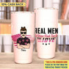 Real Men Wear Pink For Wife Breast Cancer Awareness Personalized Tumbler