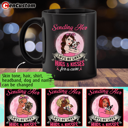 Sending Her Lots Of Love Breast Cancer Awareness Personalized Mug
