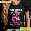 For With God Nothing Is Impossible Breast Cancer Awareness Personalized Shirt