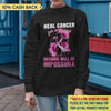 For With God Nothing Is Impossible Breast Cancer Awareness Personalized Shirt