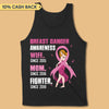 Wife Mom Fighter Breast Cancer Awareness Personalized Shirt