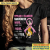 Wife Mom Fighter Breast Cancer Awareness Personalized Shirt