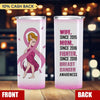 Wife Mom Fighter Breast Cancer Awareness Personalized Tumbler