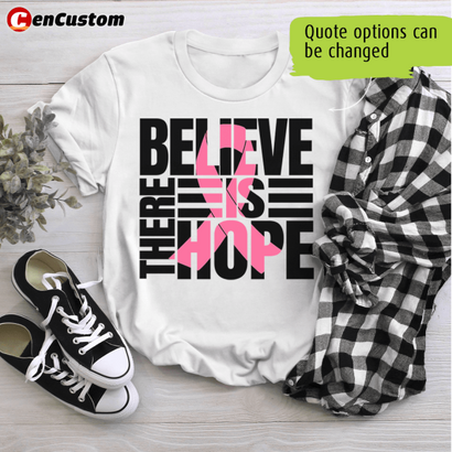 Choose Hope Not Fear Breast Cancer Awareness Personalized Shirt