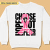 Choose Hope Not Fear Breast Cancer Awareness Personalized Shirt