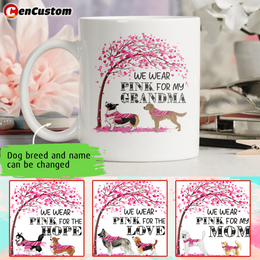We Wear Pink Breast Cancer Awareness Personalized Mug