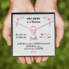 My Mom Is A Warrior Breast Cancer Awareness Personalized Interlocking Necklace