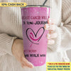 We Will Walk With You Breast Cancer Awareness Personalized Tumbler