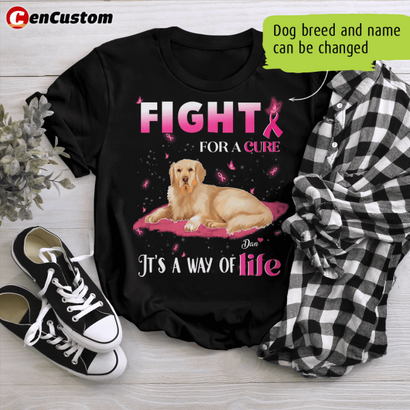 Fight For A Cure Breast Cancer Awareness Personalized Shirt