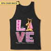 Dogs Show The Love Breast Cancer Awareness Personalized Shirt