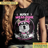 Puppy Wear Pink For Me Breast Cancer Awareness Personalized Shirt