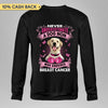 Never Underestimate A Dog Mom Breast Cancer Awareness Personalized Shirt