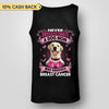 Never Underestimate A Dog Mom Breast Cancer Awareness Personalized Shirt