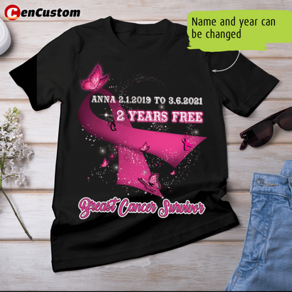 Free After Years Breast Cancer Awareness Personalized Shirt