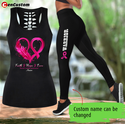 Faith Hope Love Breast Cancer Awareness Personalized Sportswear Set