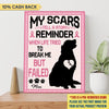 My Scars Tell A Story Breast Cancer Awareness Personalized Canvas