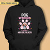 Dog Is Essential For My Mental Health Breast Cancer Awareness Personalized Shirt