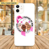 I Support With All My Heart Breast Cancer Awareness Personalized iPhone 12/12 Pro Clear Phone Case