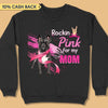 Rockin' Pink For My Mom Breast Cancer Awareness Personalized Shirt