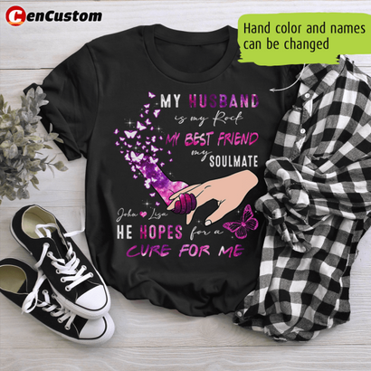My Husband Is My Soulmate Breast Cancer Awareness Personalized Shirt
