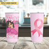 Cancer Can't Beat Me Breast Cancer Awareness Personalized Tumbler