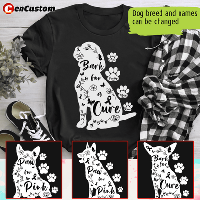 Bark For A Cure Breast Cancer Awareness Personalized Shirt