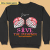 Save The Pumpkin Breast Cancer Awareness Halloween Personalized Shirt