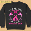 Love Breast Cancer Warrior To The Moon And Back Halloween Personalized Shirt