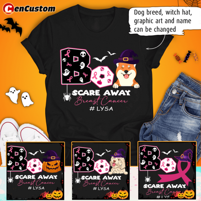 Boo! Scare Away Cancer Breast Cancer Awareness Personalized Shirt