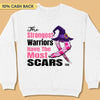 The Strongest Warriors Have The Most Scars Breast Cancer Awareness Halloween Personalized Shirt