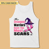 The Strongest Warriors Have The Most Scars Breast Cancer Awareness Halloween Personalized Shirt