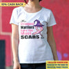 The Strongest Warriors Have The Most Scars Breast Cancer Awareness Halloween Personalized Shirt