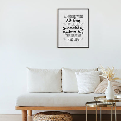A Mother With All Sons Framed Matte Canvas