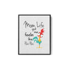 Mom Life Framed Matte Canvas