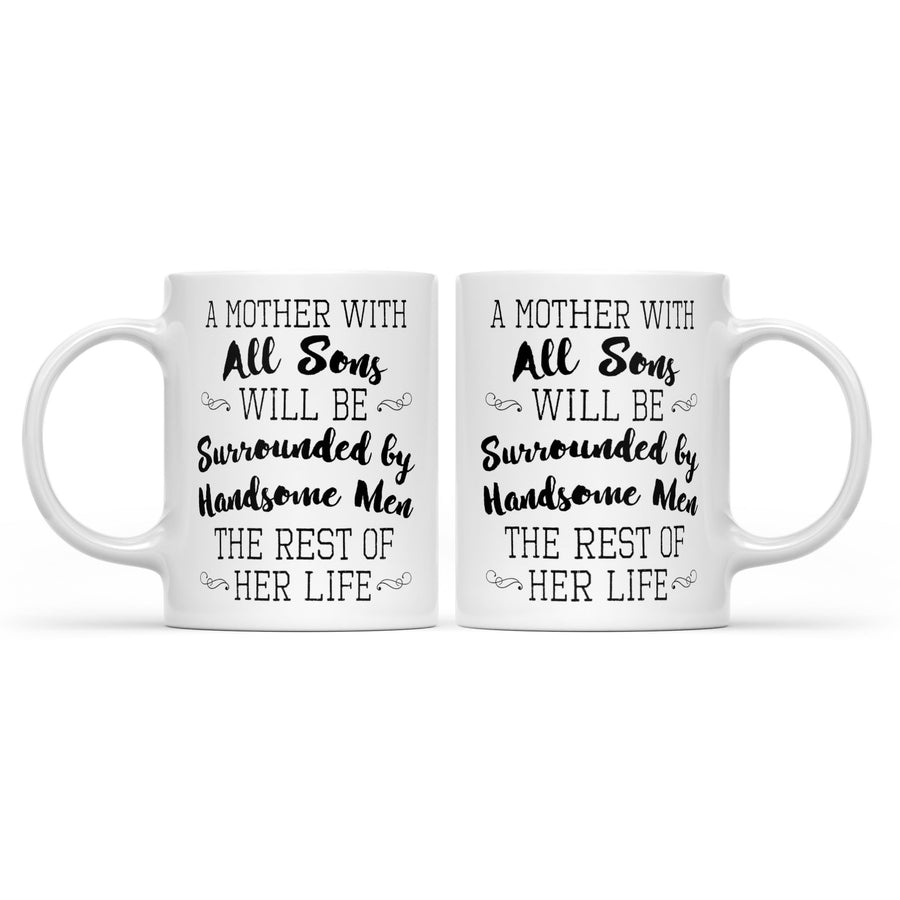 A Mother With All Sons Couples Mug