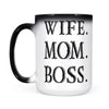 Wife Mom Boss Color Changing Mug