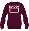 Funny Exhausted Battery Daddy Sweatshirt