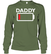 Funny Exhausted Battery Daddy Sweatshirt