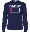Funny Exhausted Battery Daddy Sweatshirt