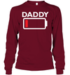 Funny Exhausted Battery Daddy Sweatshirt