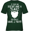 If Your Dad Doesnt Have A Beard, You Really Have 2 Moms Kid Apparel