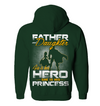 Father and Daughter - He is Her Hero - She is His Princess Hoodie